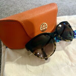 Tory Burch black and tortoise sunglasses